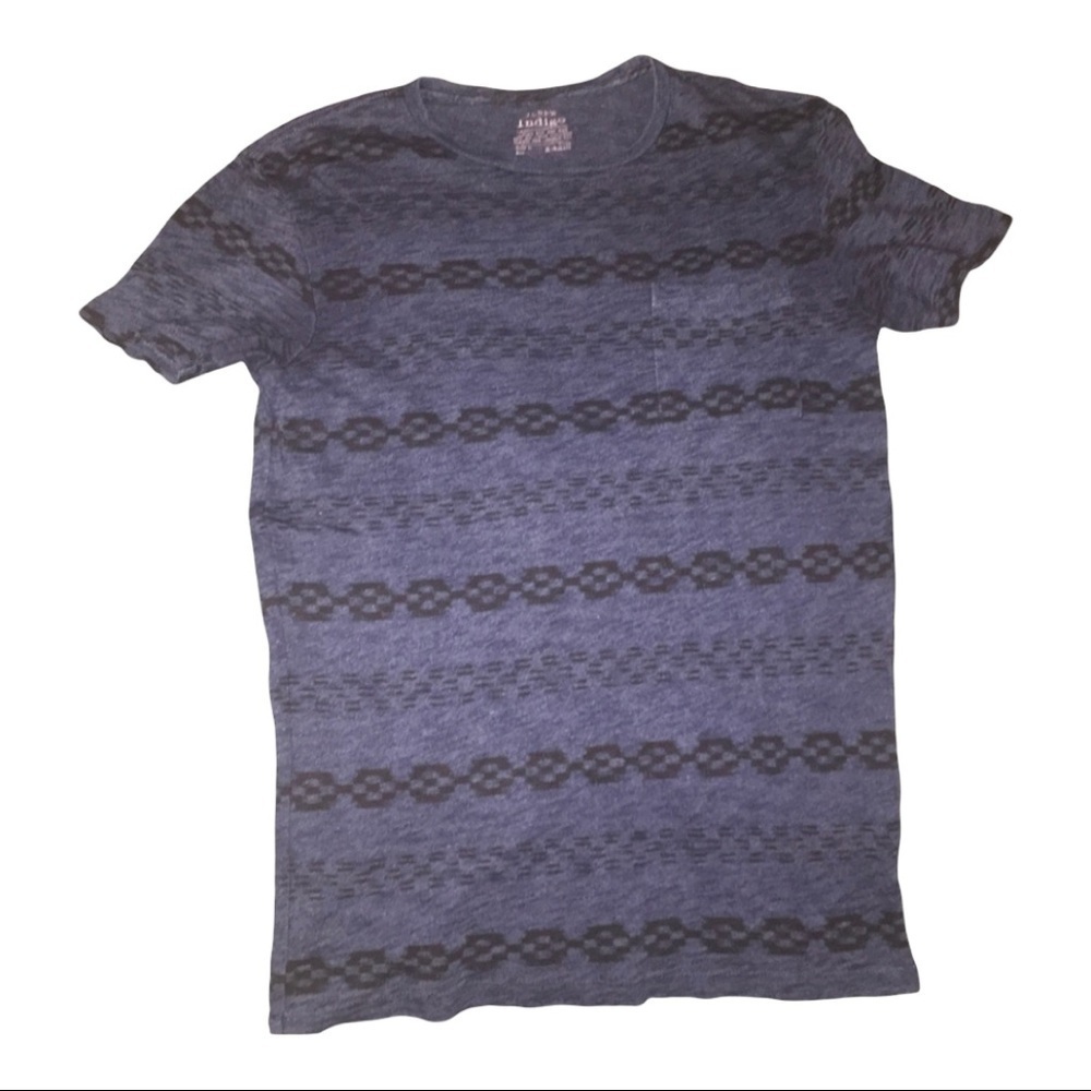 J. Crew Wallace & Barnes Cotton Pocket T-shirt Crew Neck Short Sleeve Indigo XS